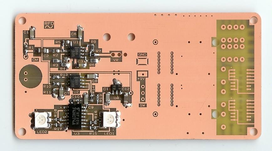 表面実装部品をはんだ付けしたボードB面
