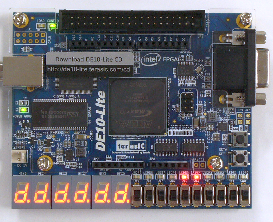 実習用FPGAボードDE10-Liteの外観
